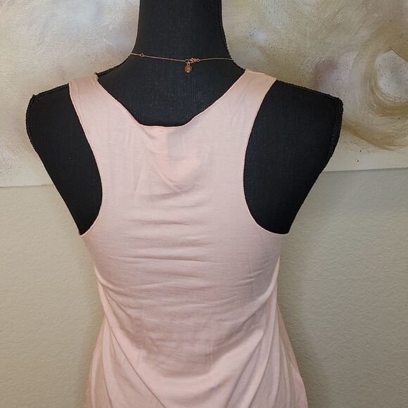 Bull Skull with Infinity Arrows & Floral Detail Tank Top Pink - Picture 11 of 15